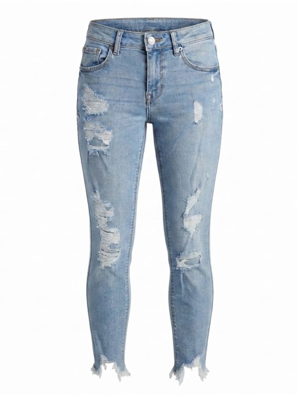 Express Stretch+ Performance Mid Rise Ankle Legging Distressed Jeans Size 0